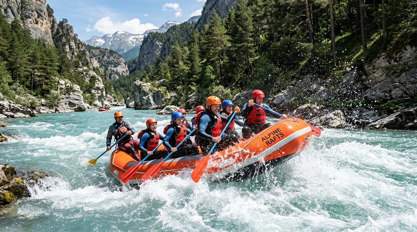 Rafting sur les eaux vives de l'Ubaye dans les Alpes du Sud